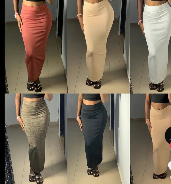 Jupe longue taille haute