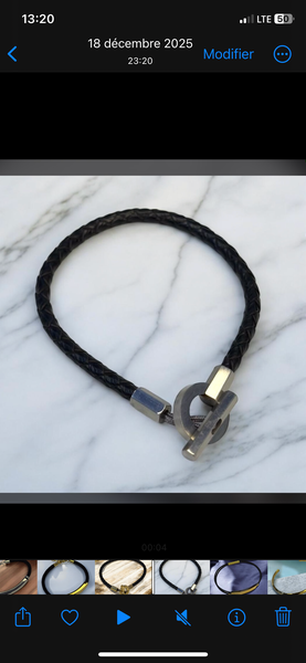Bracelet en cuir tressé