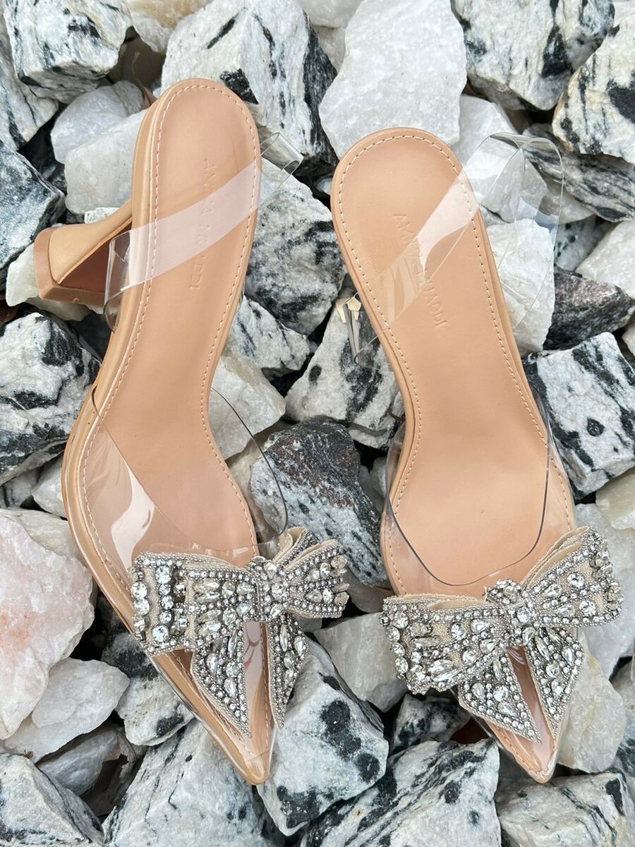 Ladies transparent heel