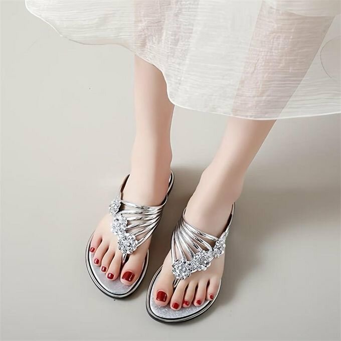 Women Sandals Floral Lady Slip
