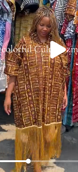 Women's dress with print and fringe