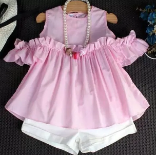 Little princesses like to wear shorts and tunics. Baby Girl Dress ( Size 03-5 Yrs Size) ( Fabric Cotton)