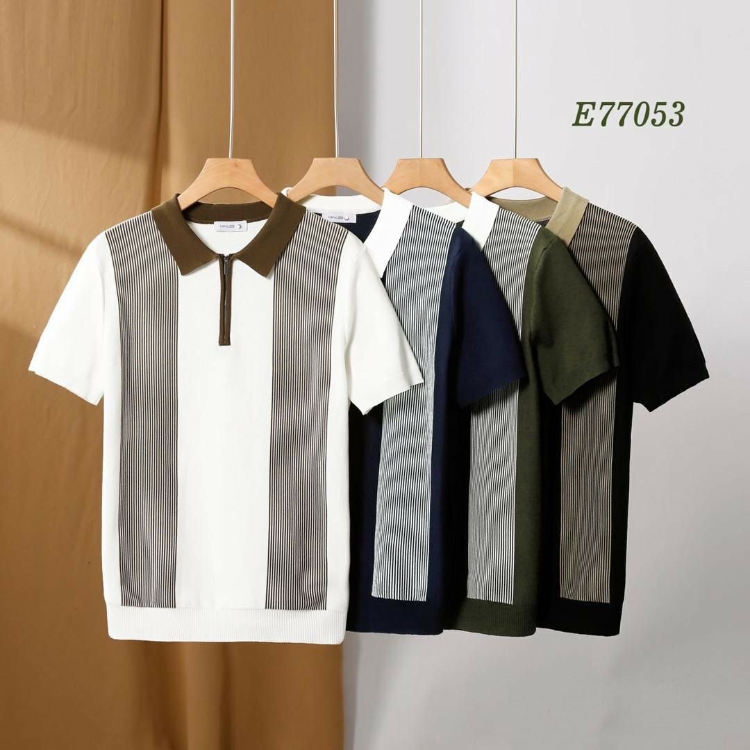 Polo Homme Rayé Élégant