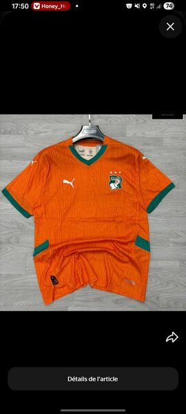 Maillot Équipe Côte d'Ivoire