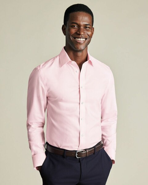 Chemise Homme Rose Élégante