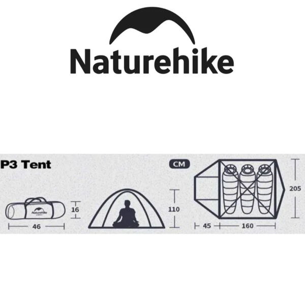 Трёхместная палатка Naturehike