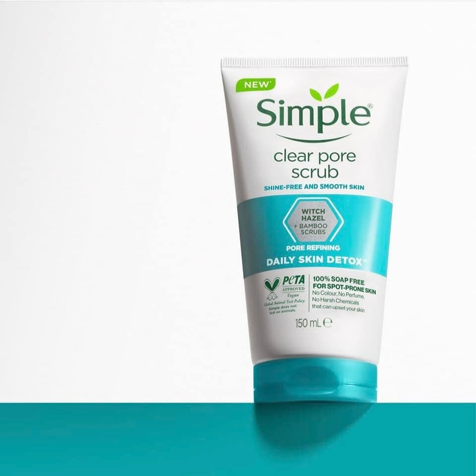 Simple clear pore scrub