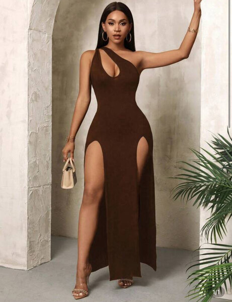 Robe Évasée Chocolat Élégante