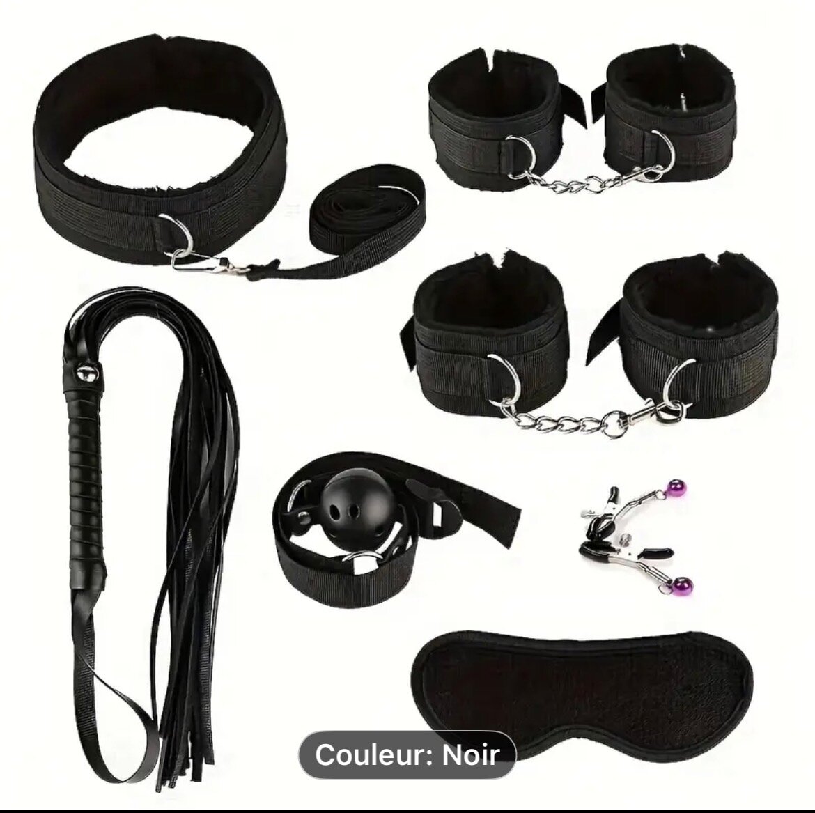 Kit de jeu sensuelle noir