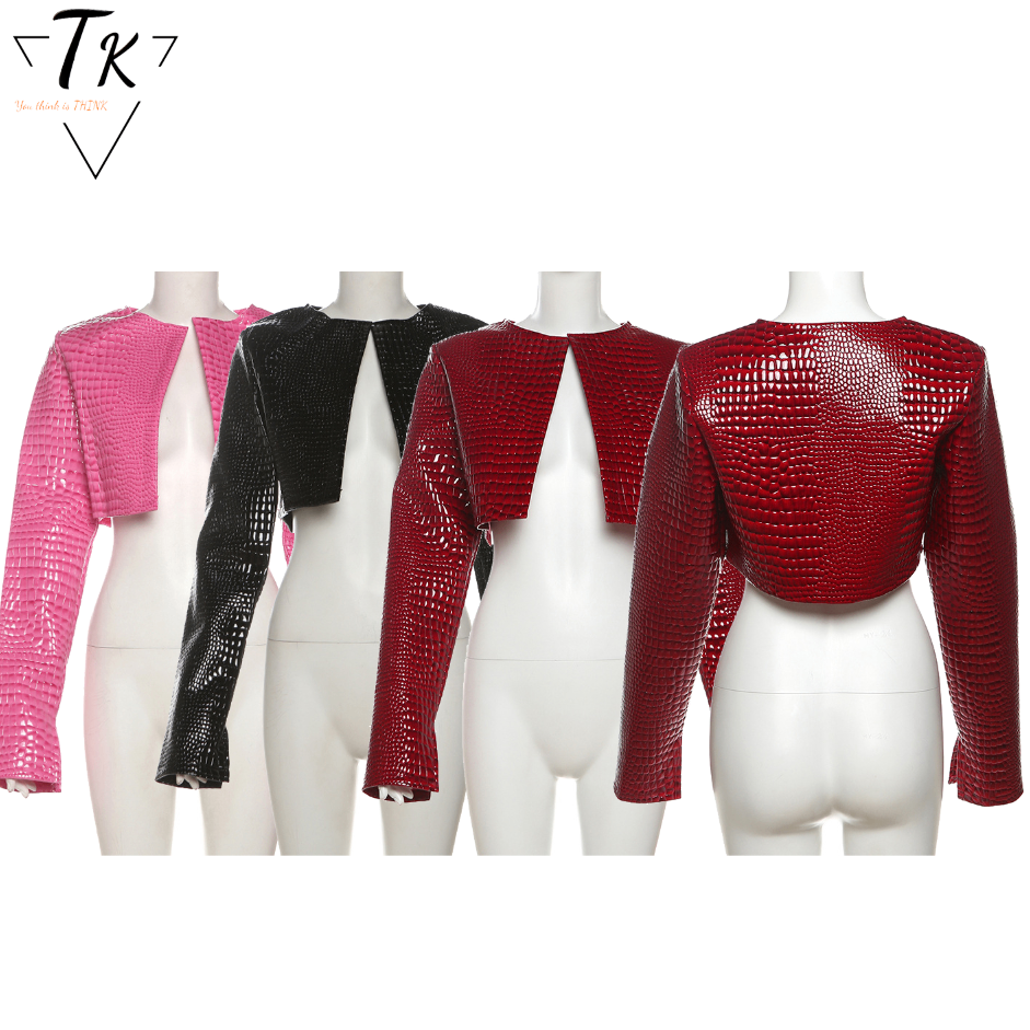 Blazer en simili crocodile