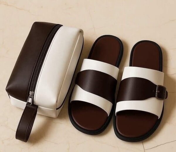 Ensemble tongs homme élégant