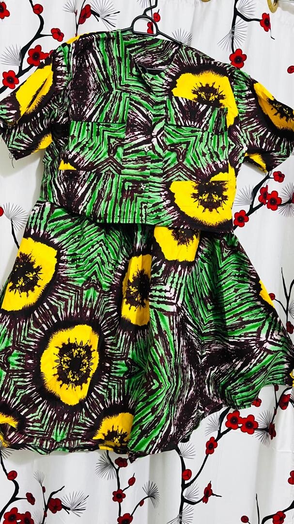 Robe imprimée en wax colorée