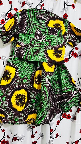 Robe imprimée en wax colorée