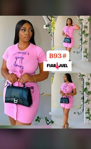 Robe moulante rose élégante