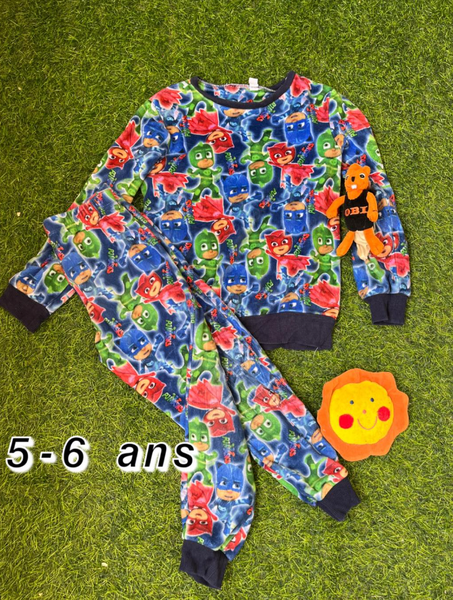 Pyjama chaud enfant "Imprimé coloré", 5-6 ans