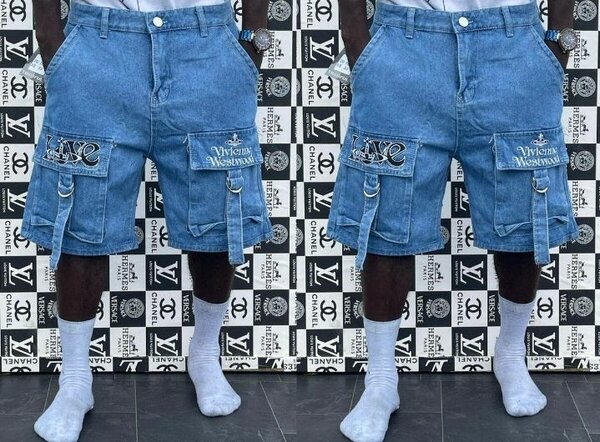 Shorts cargo en jean pour homme