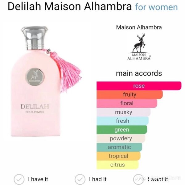 Parfum Delilah pour Femme