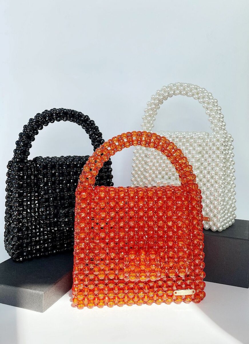 Sac à main perles chic