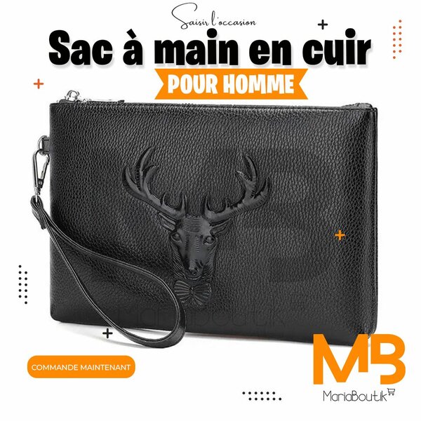 Sac à main en cuir homme