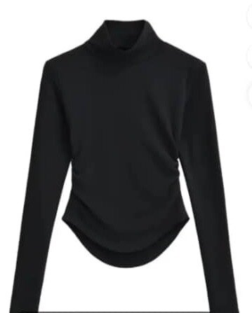 Pull-over à col roulé noir