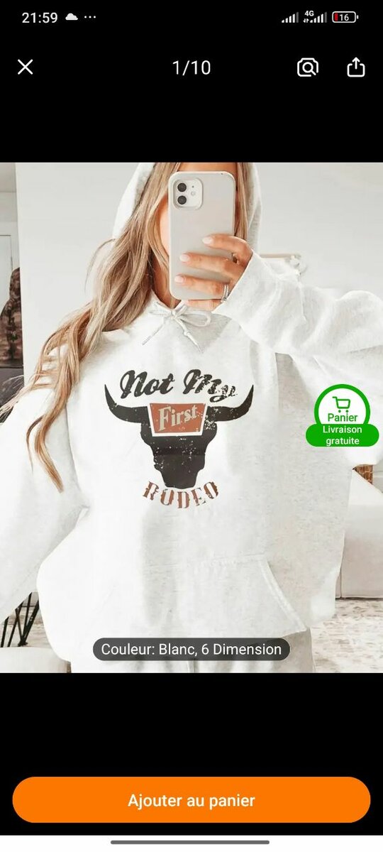 Sweat à capuche graphique rodeo