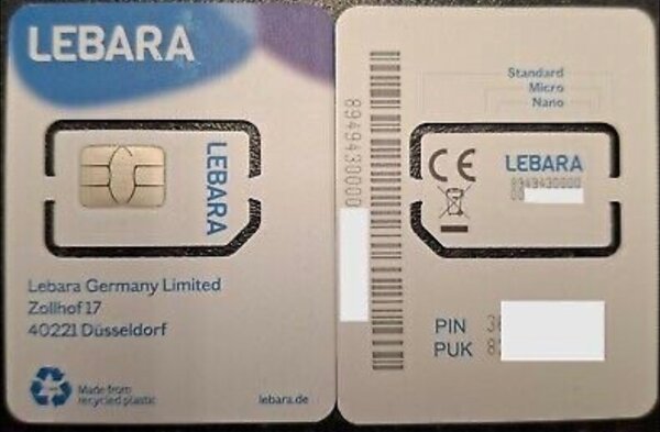 Carte SIM prépayée Lebara