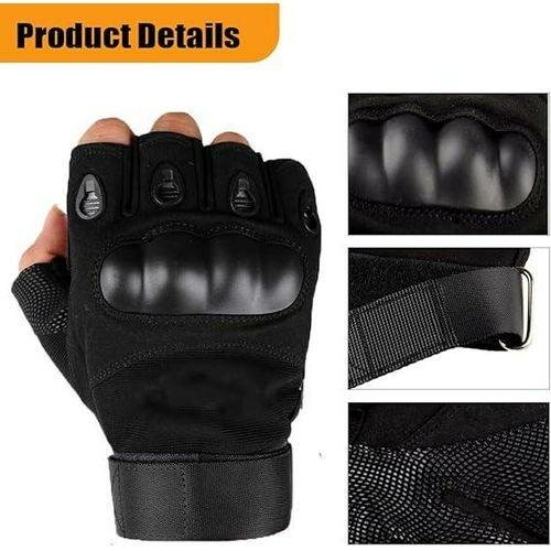 Gants demi-doigt pour hommes, gants de protection en plein a