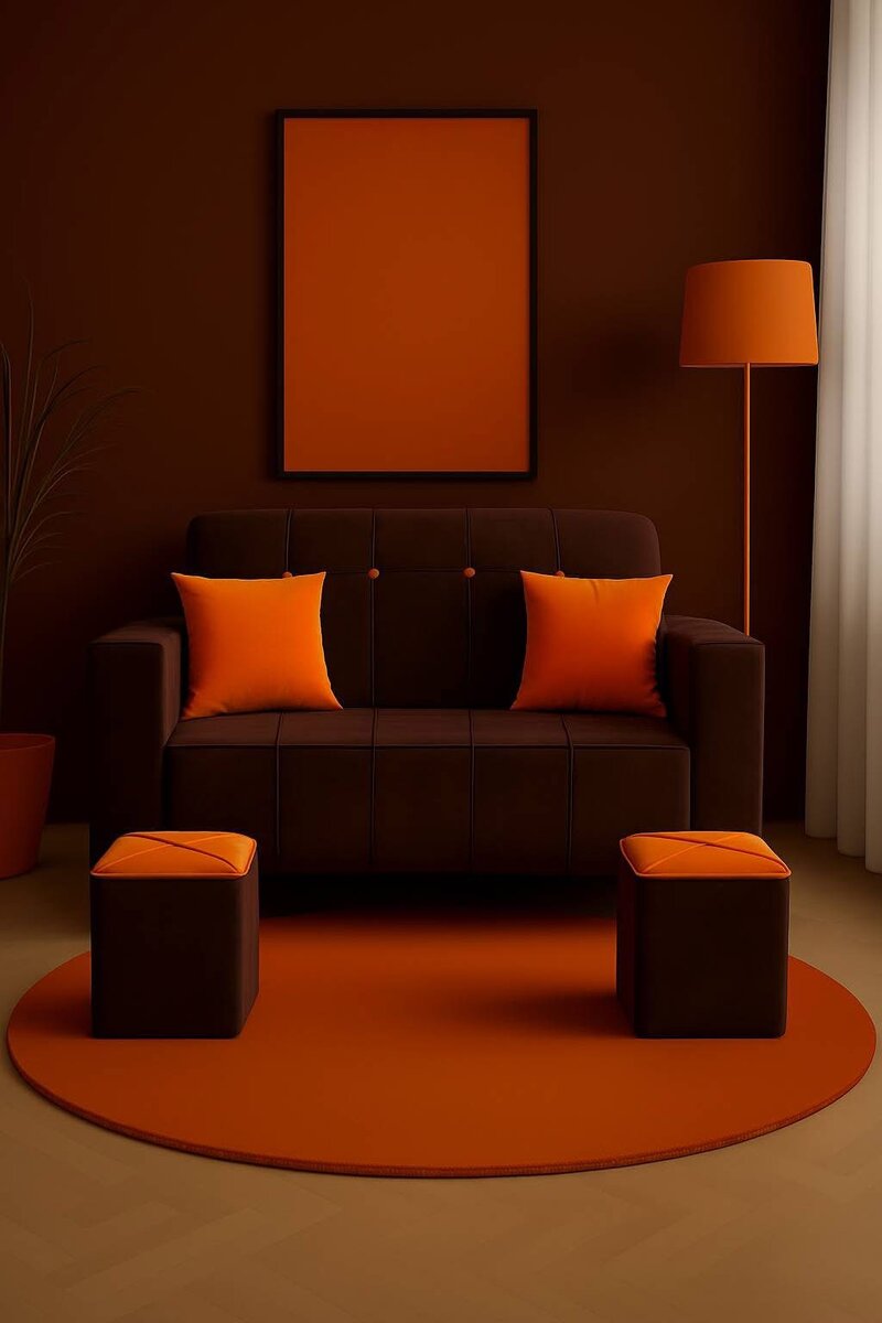 Canapé coloré et élégant