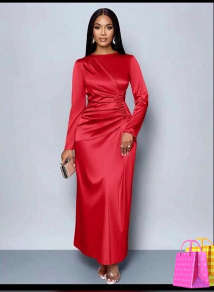 Robe élégante longue soie