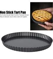 Non Stick cake/ Quiche Tart Tray 10 inch Round Pizza Tray Pizza Pan Tart Pan