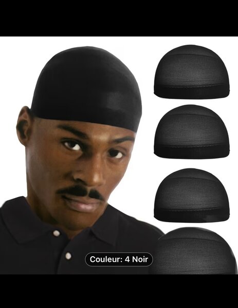 Lot de 4 Do-Rags Noirs