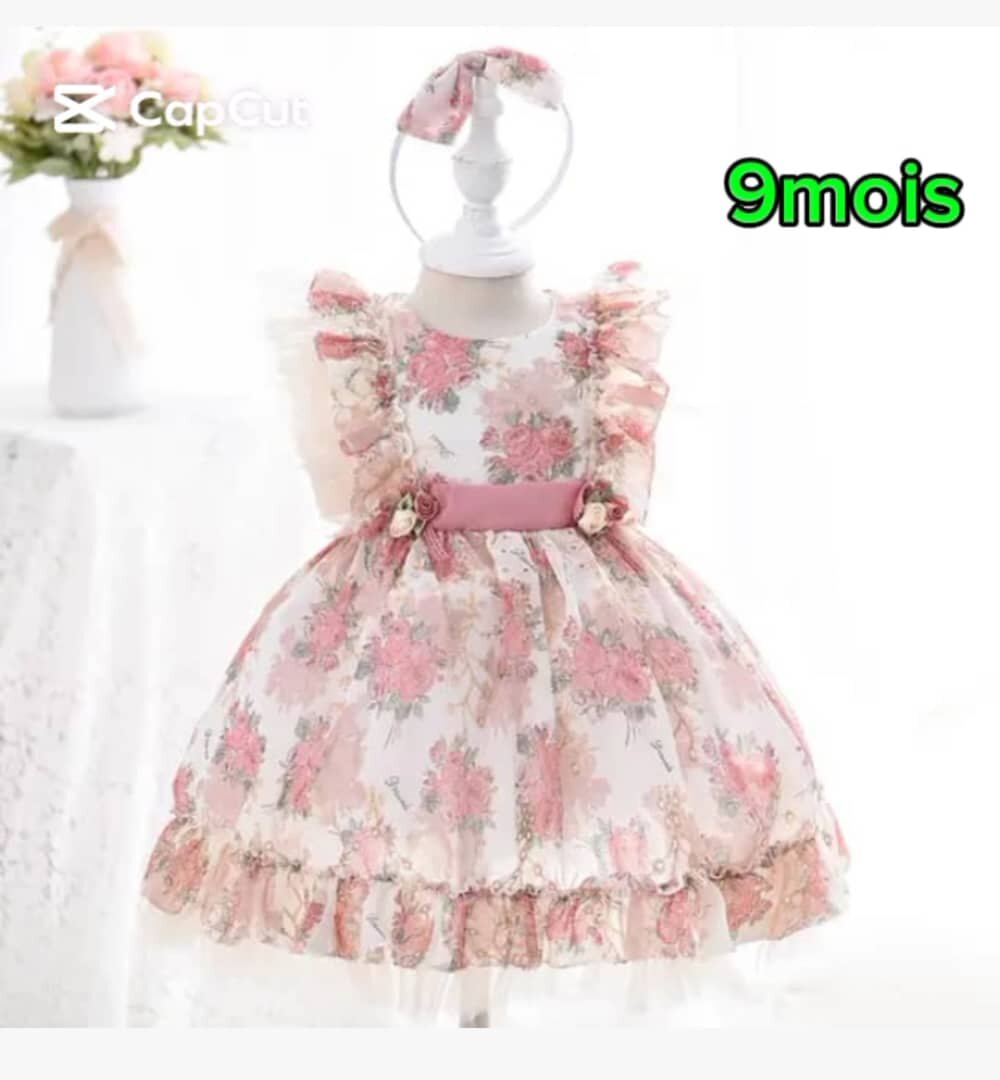 Robe bébé fleurie 9 mois