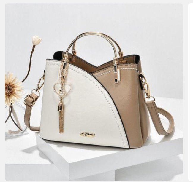 Sac à main élégant bicolore