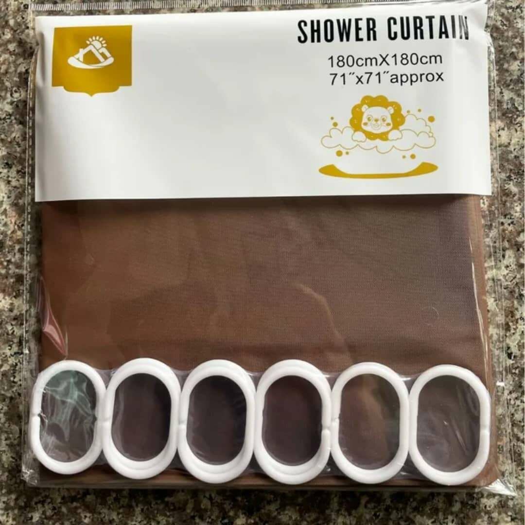 Rideau de Douche Marron 180x180cm