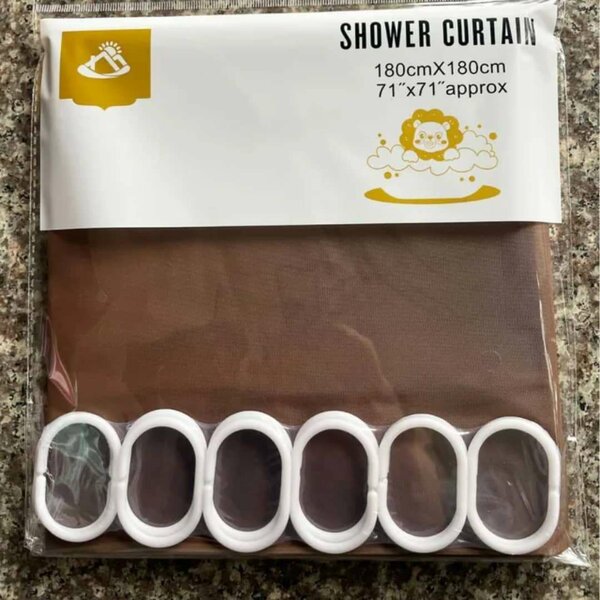 Rideau de Douche Marron 180x180cm