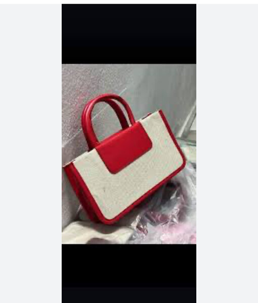 Sac élégant en cuir bicolore