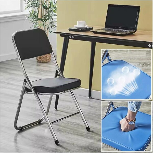 Chaise pliante confortable en métal