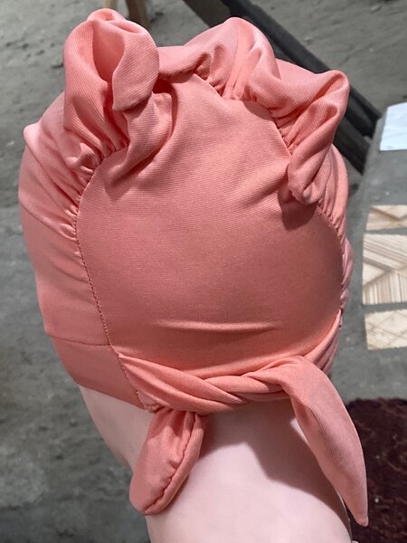 Bonnet Hijab Décoré Strass Rose