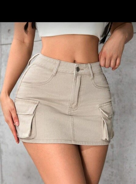 Mini-jupe en denim tendance