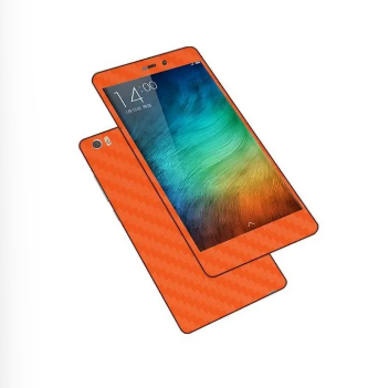 Xiaomi Mi Note Orange Carbon Fiber Texture Mobile Skin