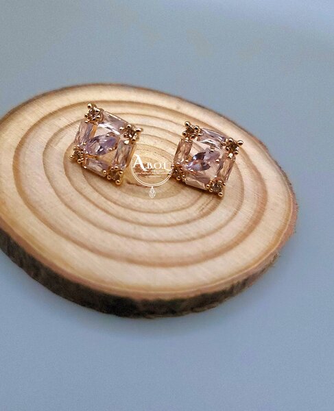 Pink Silver stud
