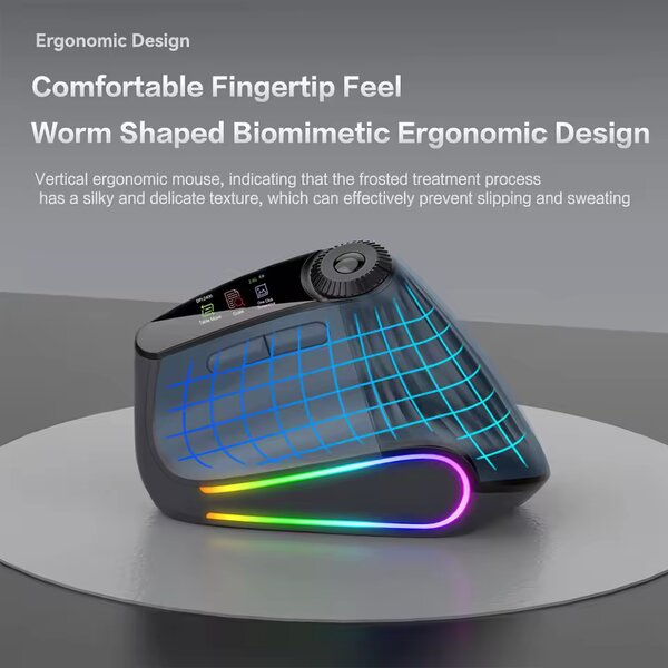 Souris Ergonomique Tri-Mode RGB