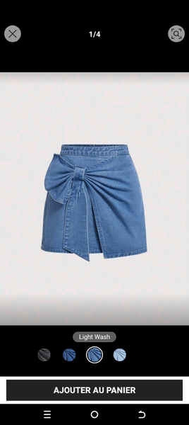 Jupe en jean avec noeud