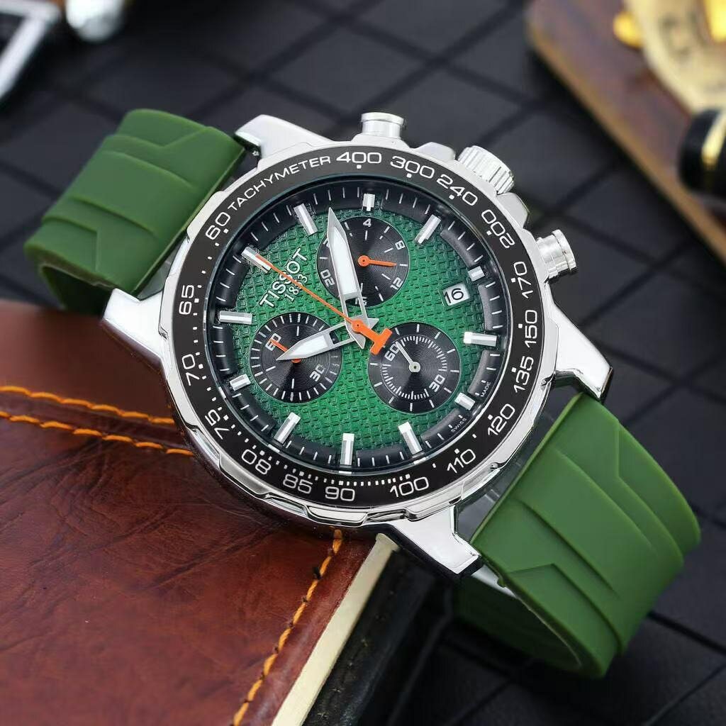 Montre Chronographe Verte Sportive