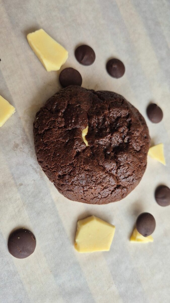 Cookie chocolat blanc cœur fondant