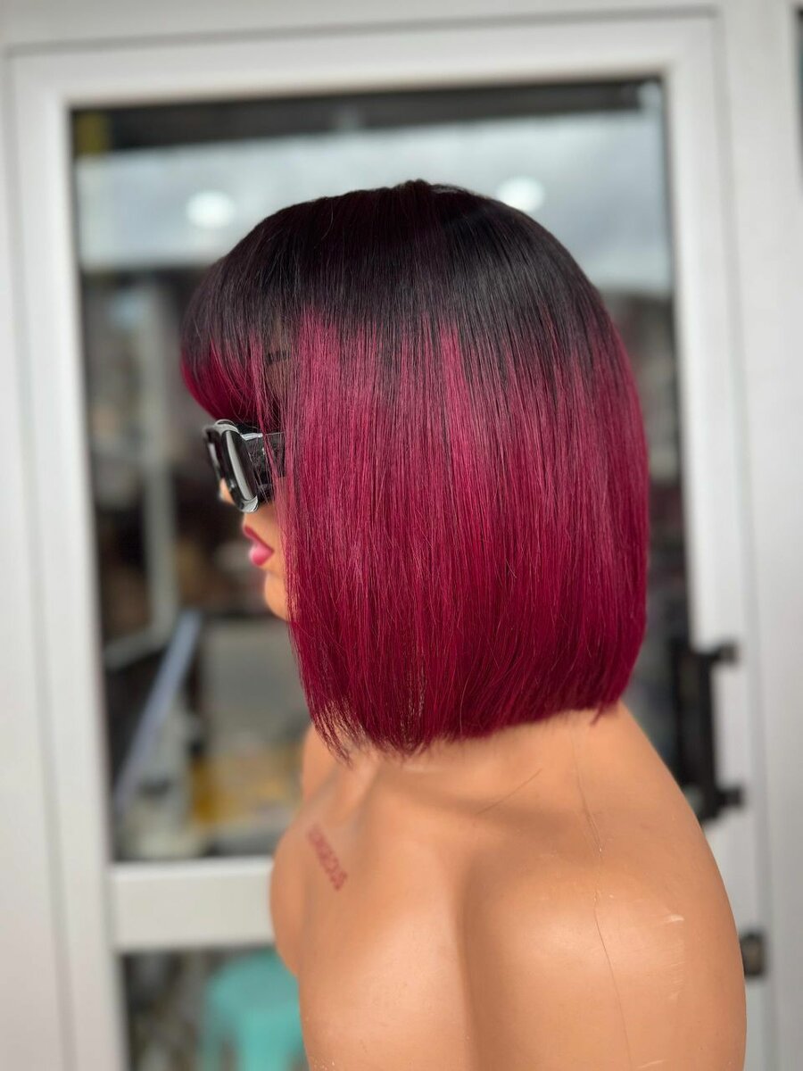 Perruque Bob Bicolore Élégante