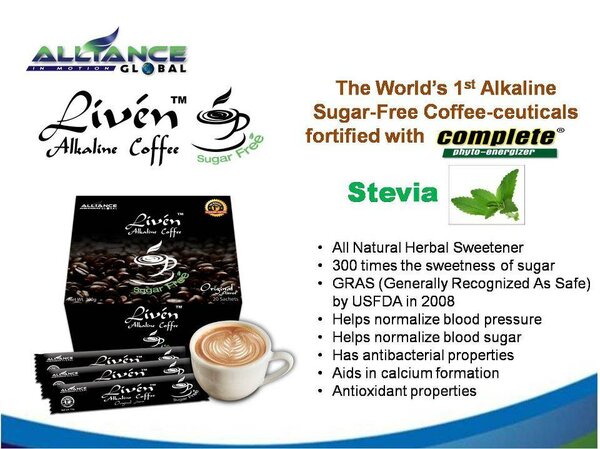 Café alcalin sans sucre Liven