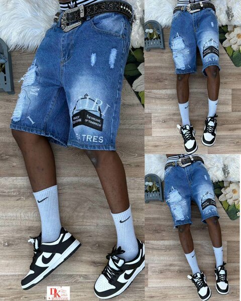 Shorts en Jean Déchiré