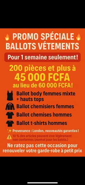 Lots de vêtements mixtes en promo