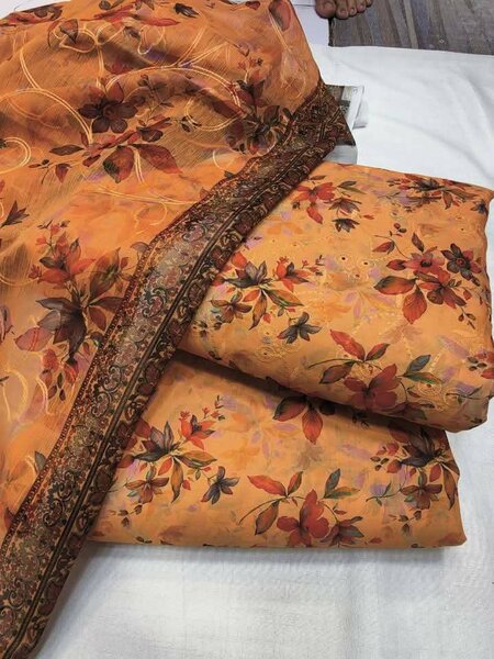 Printed lawn suit
